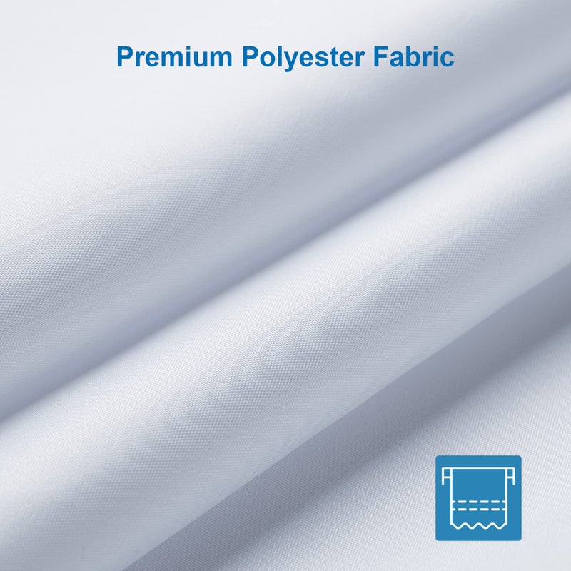 Amazer Small Stall Shower Curtain Liner Washable, 36 x 72 Inches, Fabric Shower Liner with 2 Bottom Stones, Narrow Waterproof RV Shower Curtain Liner, 6 Grommet Holes, Hotel Quality, White - Image 2